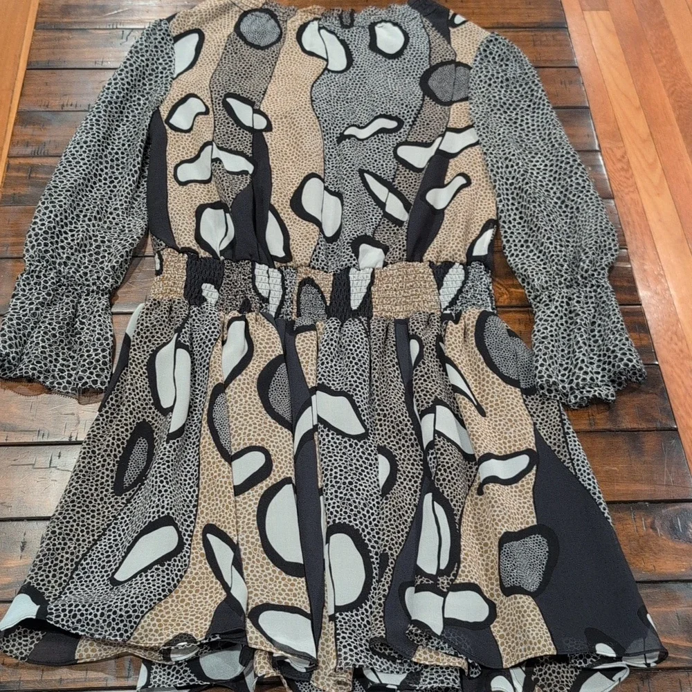 Diane Von Furstenberg Kelley Silk Avant Garde mini Dress Long Sleeve - Picture 10 of 10